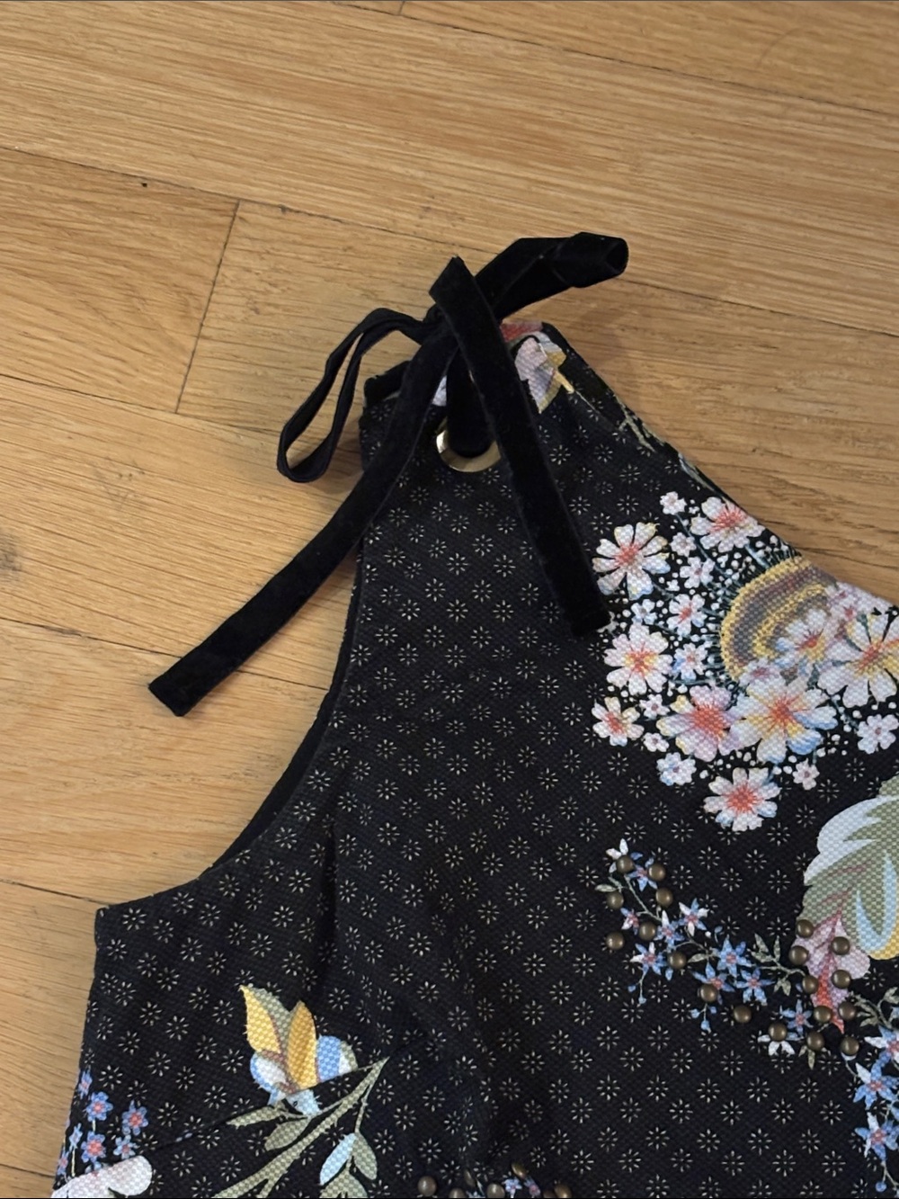 Anthropologie Maeve Ashbury Floral One Shoulder Dress Small 4 Black White - Picture 3 of 16